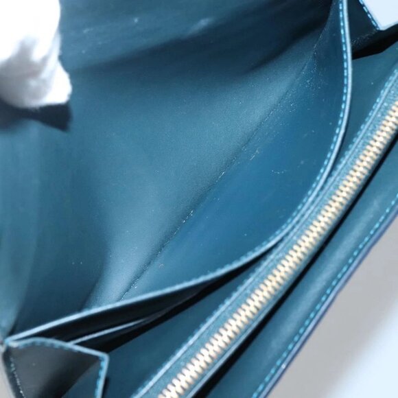 LOUIS VUITTON Vernis Portefeiulle Sarah Long Wallet Bluenuit M93667 Auth 141587 - Picture 11 of 16